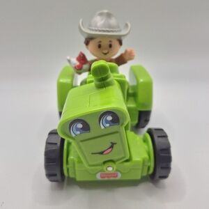 Little People Helpful Harvester Green Tractor & Farmer